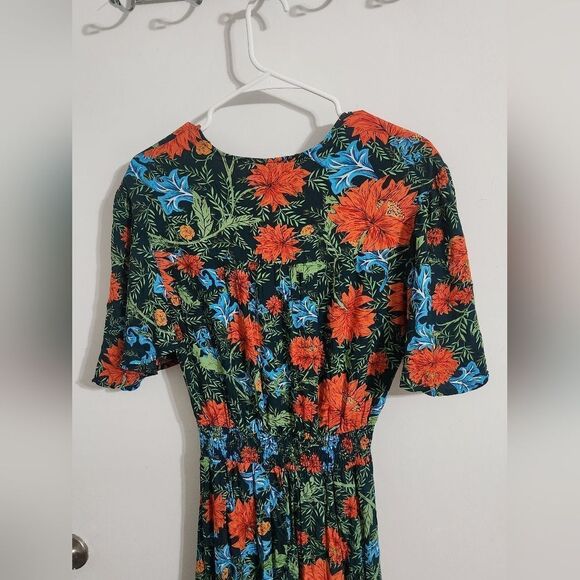 Anthropologie ABEL THE LABEL Midi Fantasy Tropical Dress Size S - Picture 9 of 10